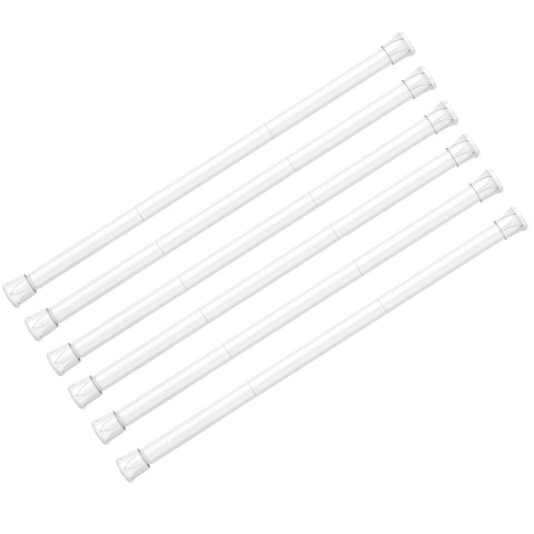 AIZESI tension curtain rod white, 28–48 inches, ideal for windows and doorways.