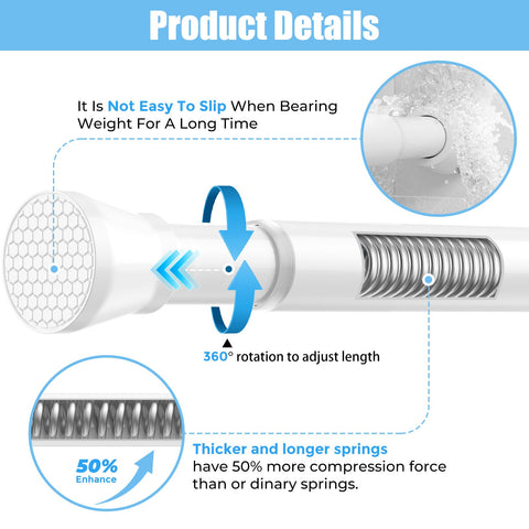 AIZESI tension rod installation easy with no drilling required