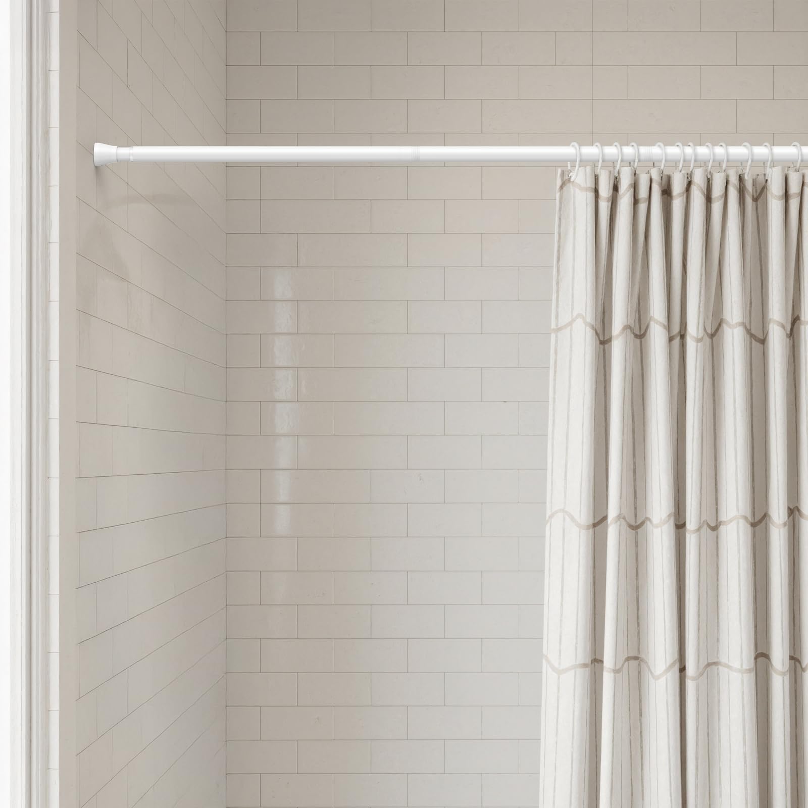 AIZESI white enamel finish complements bathroom décor