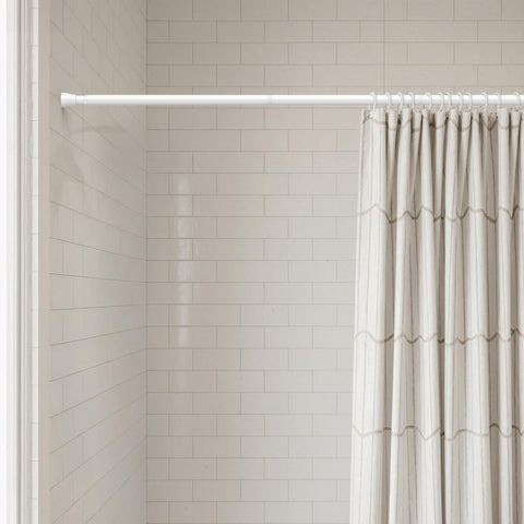 AIZESI white enamel finish complements bathroom décor