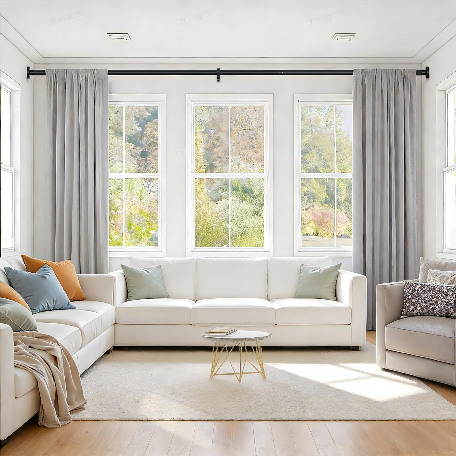AIZESI window and door coverage fits diverse spaces from living rooms to showers.