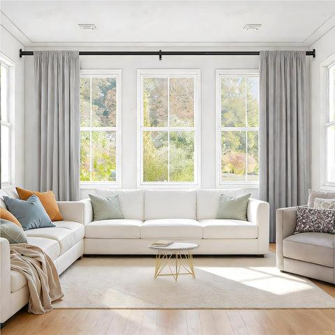 AIZESI window and door coverage fits diverse spaces from living rooms to showers.