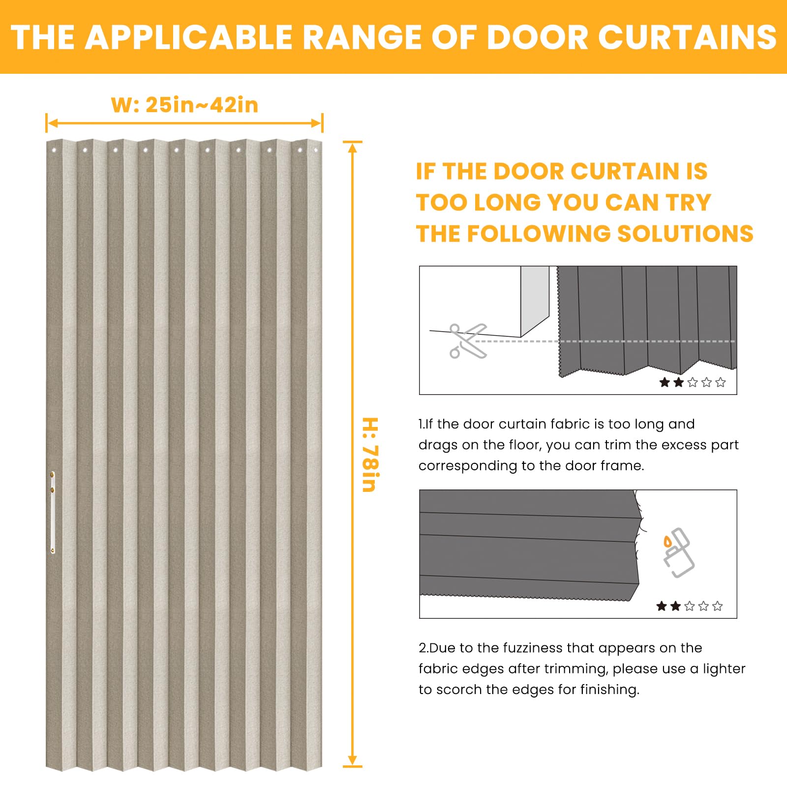 AJAZZ magnetic closure curtain cream white demonstrating easy fold and secure closure
