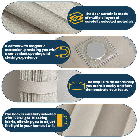 AJAZZ door-curtain track included for fast, tool-free setup