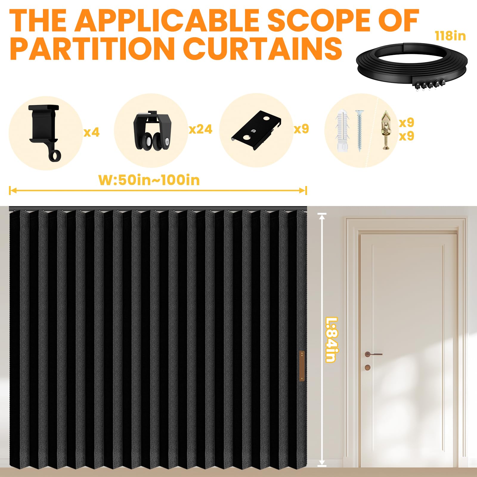 AJAZZ invisible accordion curtain when stowed maintains neat coordinated interior.