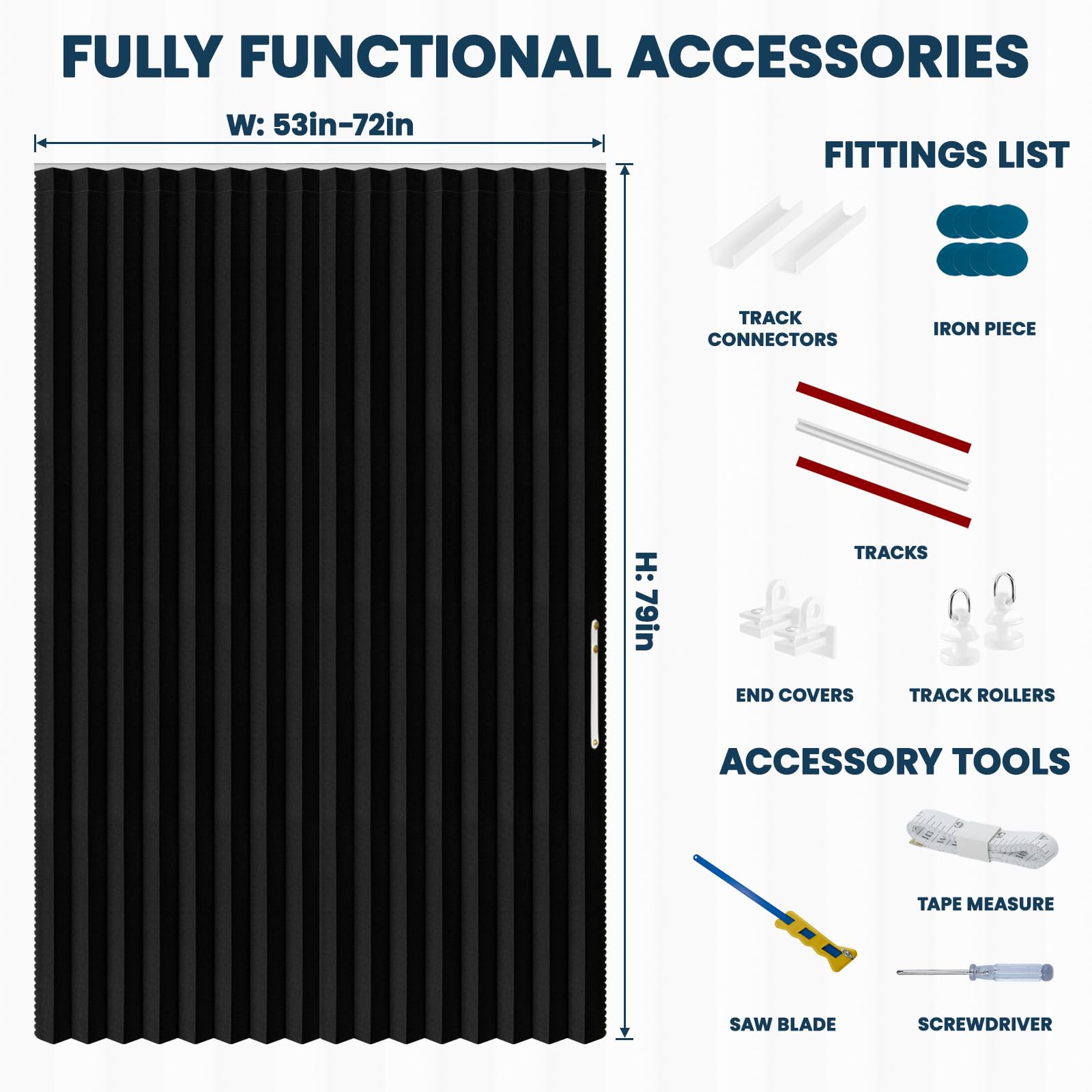 AJAZZ magnetic closure curtain enables quick, secure access.