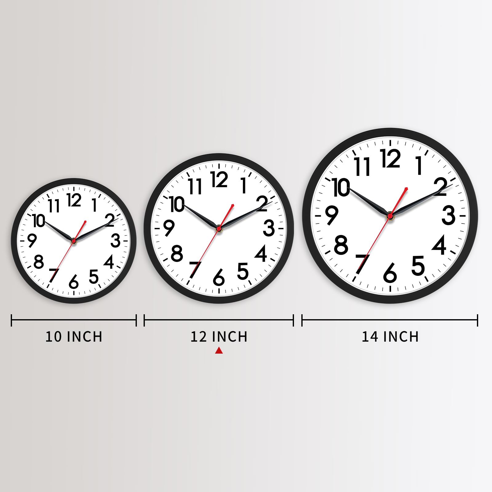 AKCISOT 12inch wall clock close numerals enhance readability from a distance.