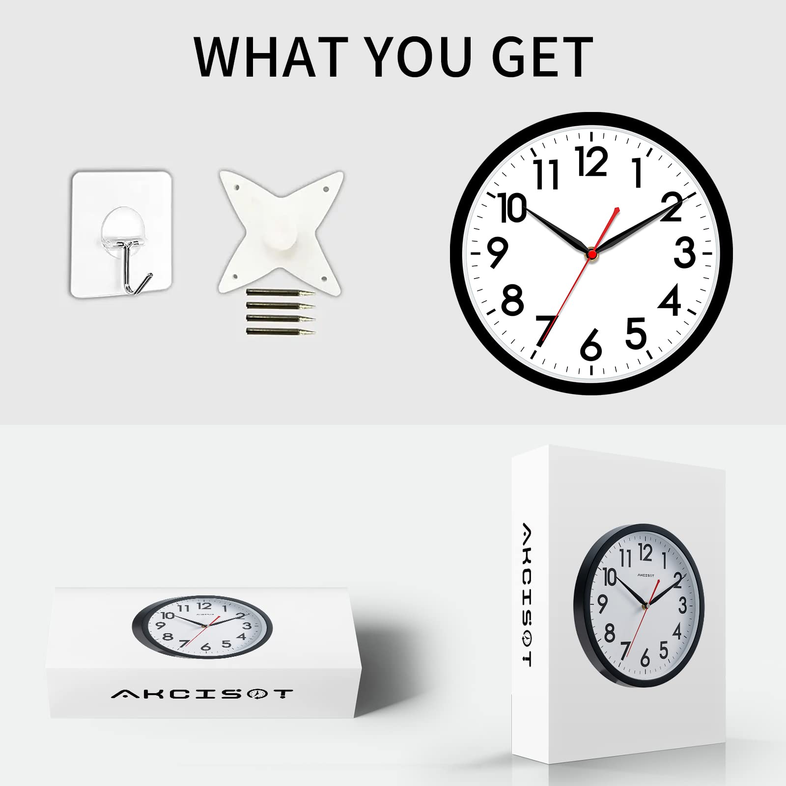 AKCISOT 14-Inch Wall Clock classroom setting ensures visible time cues.