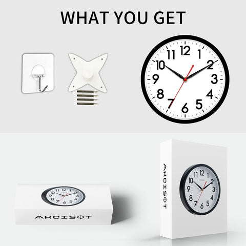 AKCISOT 14-Inch Wall Clock classroom setting ensures visible time cues.