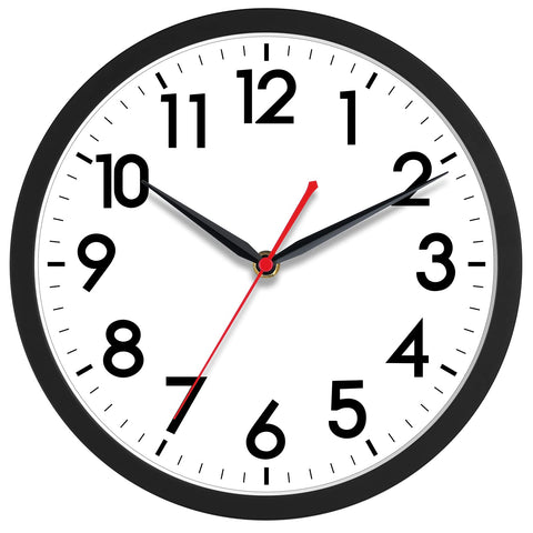AKCISOT 18-inch wall clock front view with bold numerals for easy reading