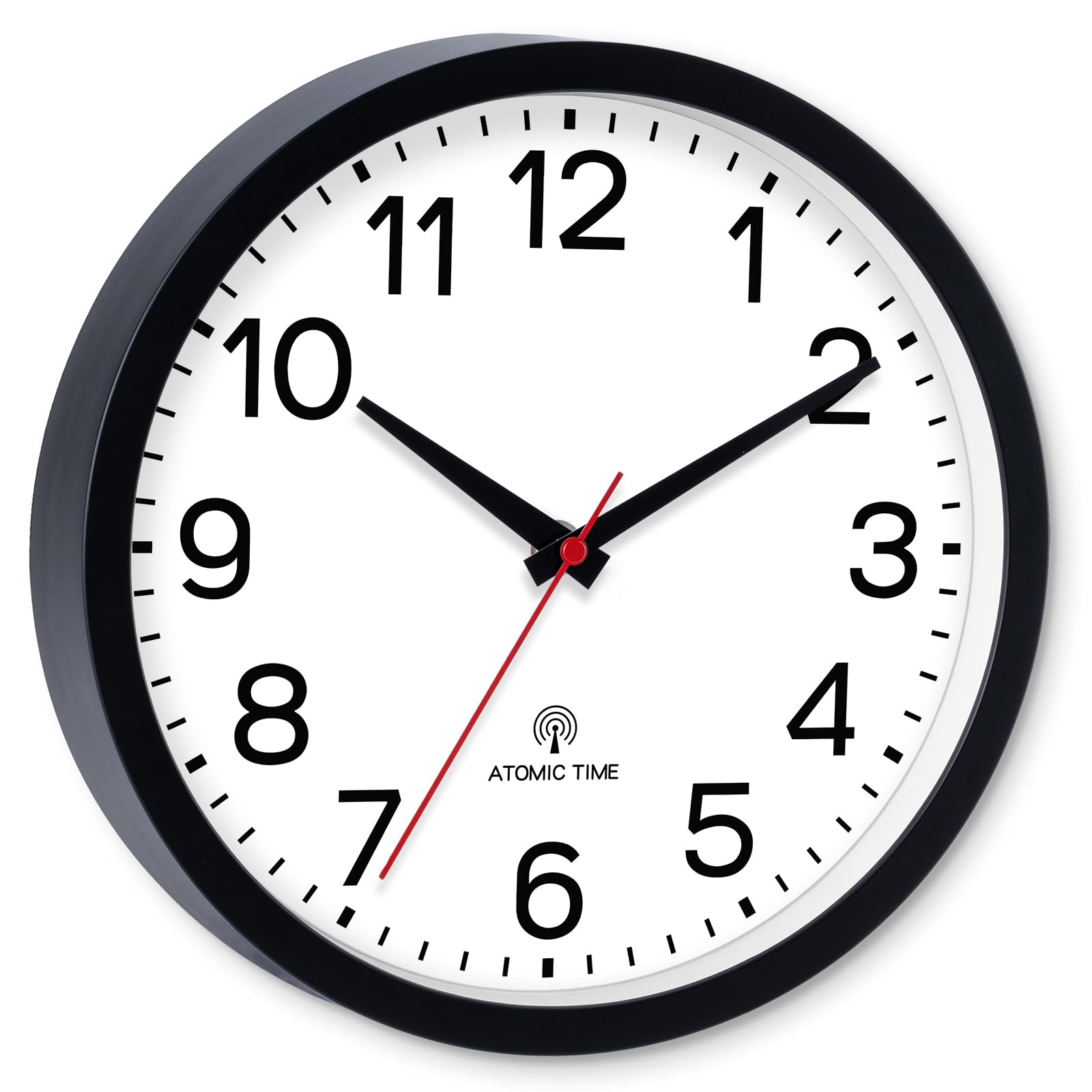 AKCISOT Atomic 10-Inch wall clock front dial for easy readability and bold numerals