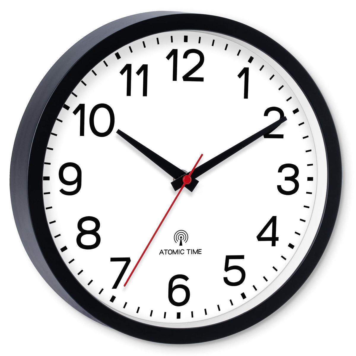 AKCISOT Atomic 10-Inch wall clock front dial for easy readability and bold numerals