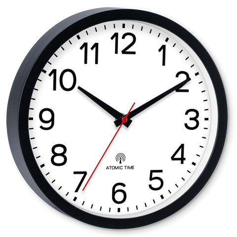 AKCISOT Atomic 10-Inch wall clock front dial for easy readability and bold numerals