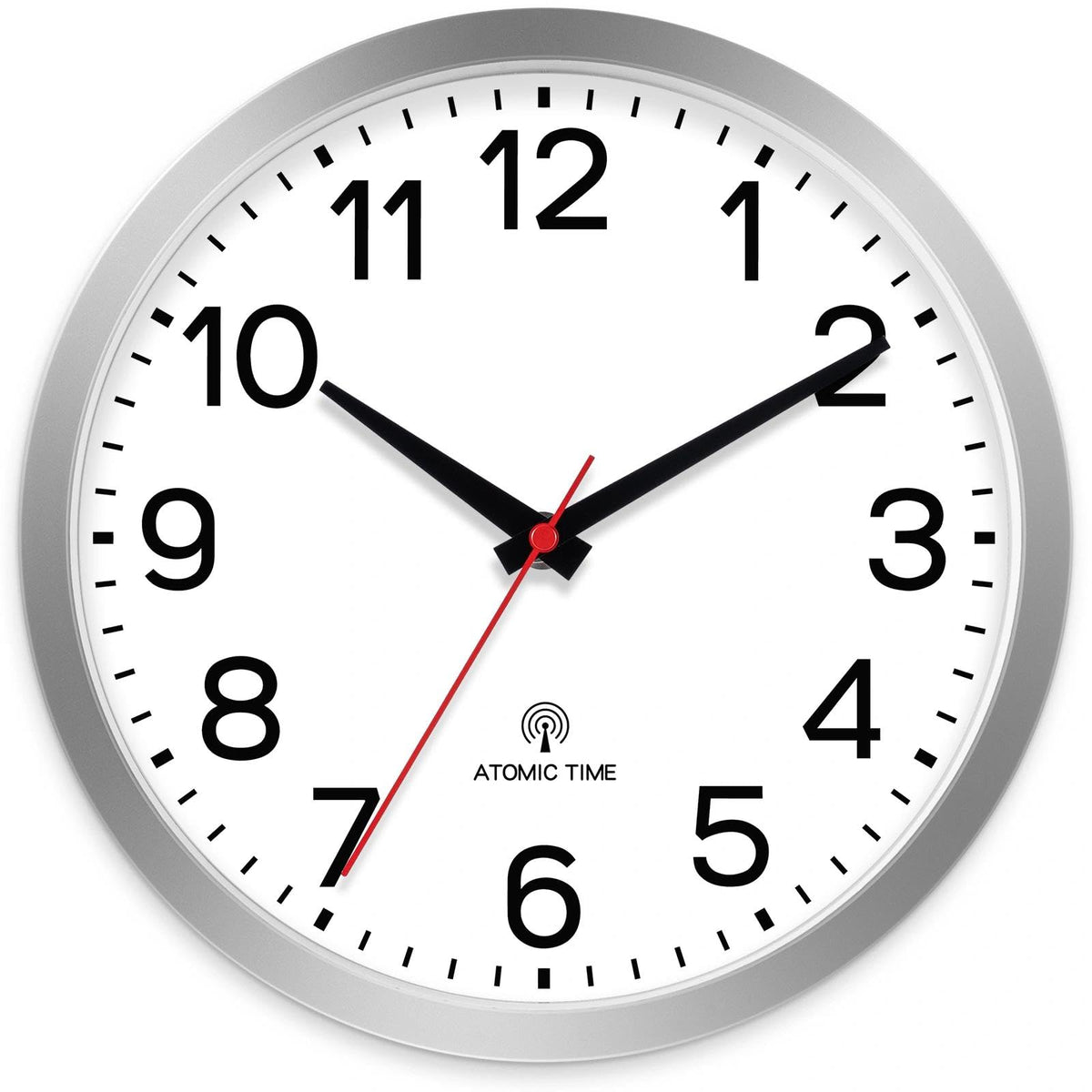 AKCISOT atomic wall clock 12-inch dial with clear visibility from across the room