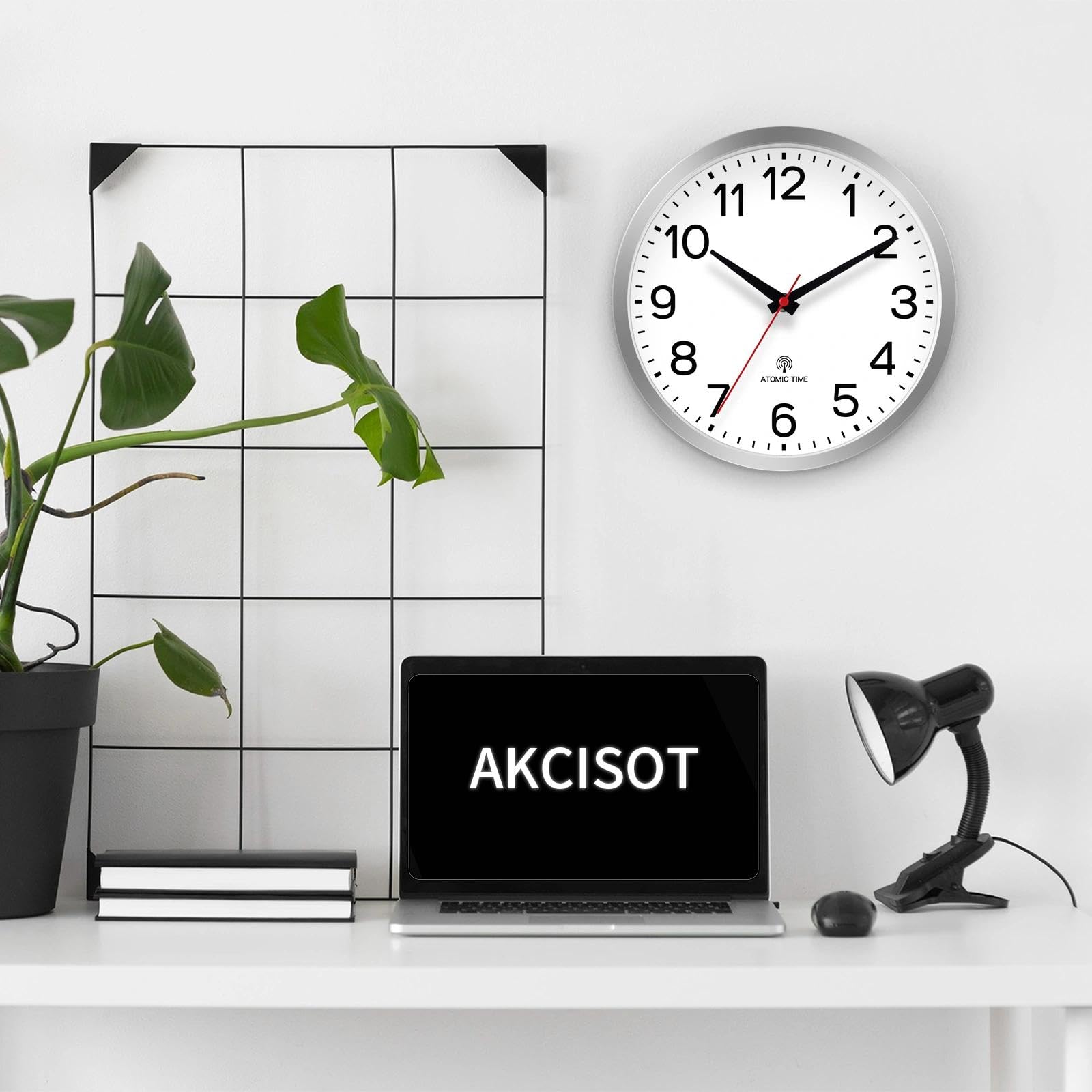 AKCISOT clock on bedroom wall aiding daily routines