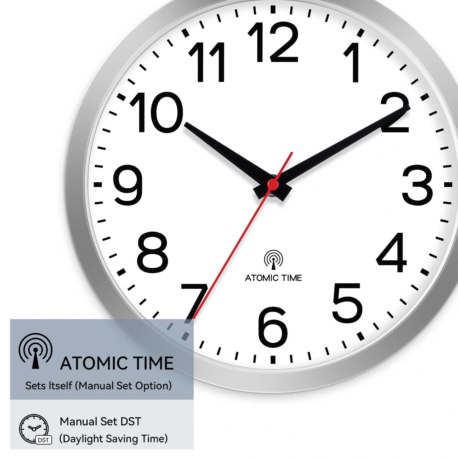 AKCISOT clock showing large numbers for quick checks