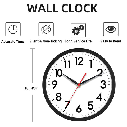 AKCISOT wall clock showcased in a living room setting