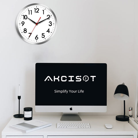 AKCISOT wall clock ideal for kitchen or dining areas.