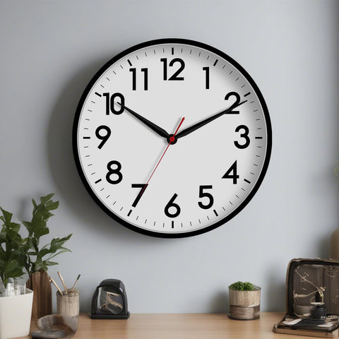 AKCISOT wall clock in living room setting emphasizes practical decor.