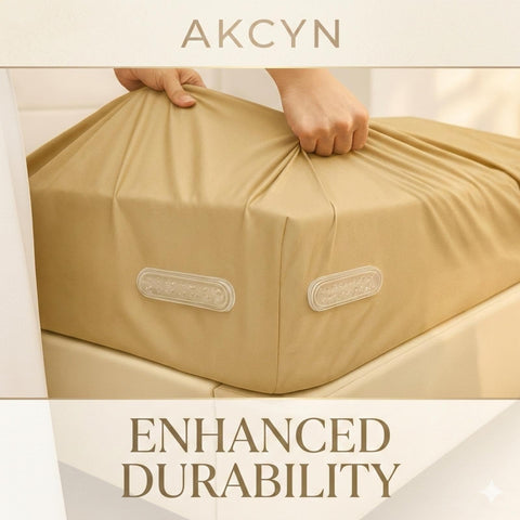 AKCYN no-slip bed setup prevents slipping during the night.