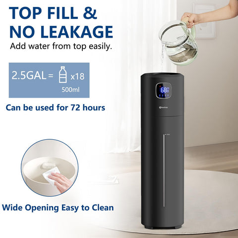 Akeshan humidifier with external humidity sensor maintains balanced humidity.
