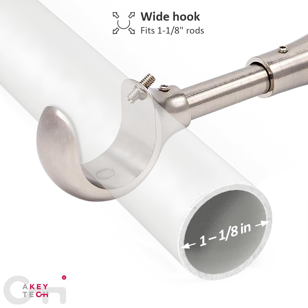 A Key Tech bracket demonstrating 26 lb capacity for heavy curtains