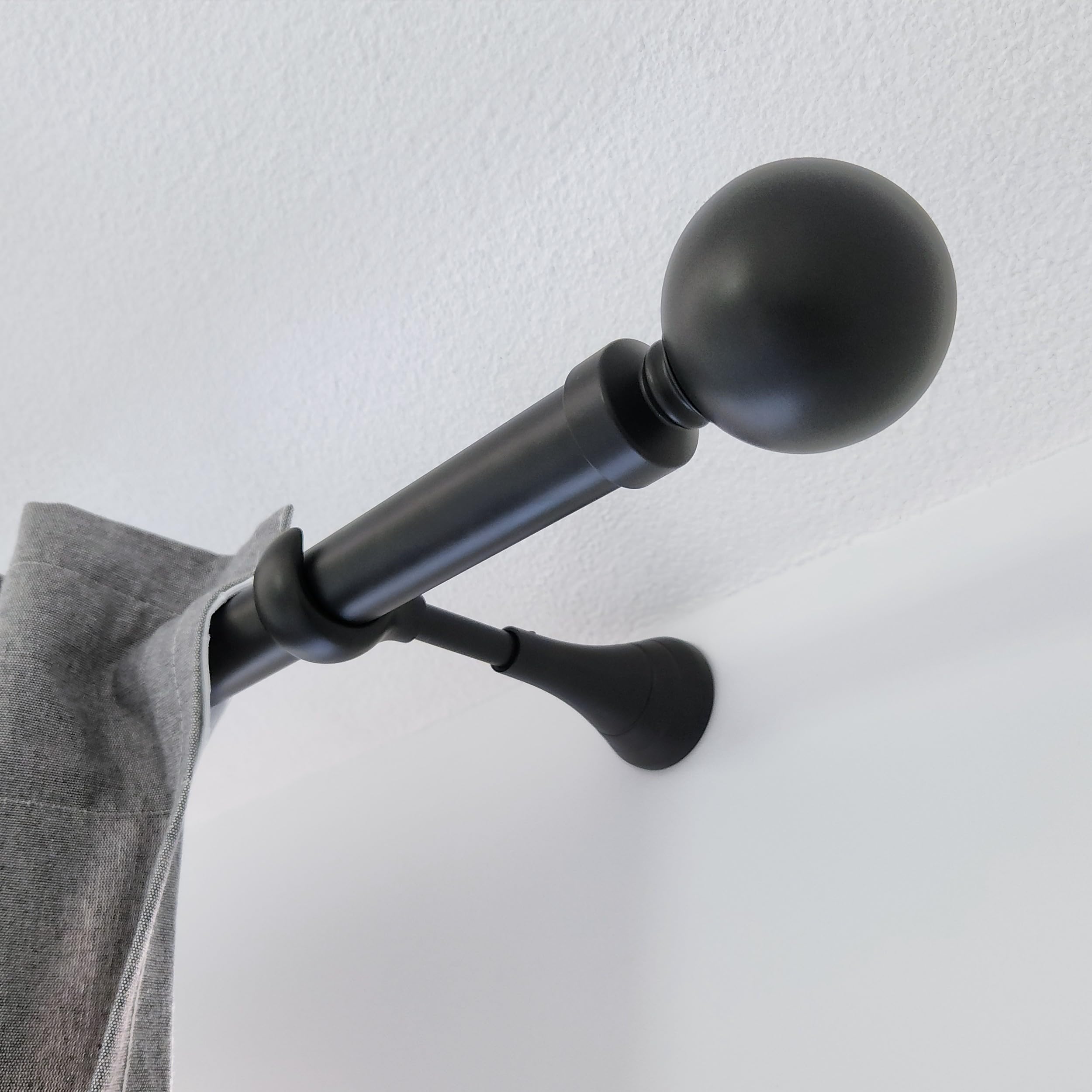 Extra-long 6-inch projection improves sill clearance and curtain movement.