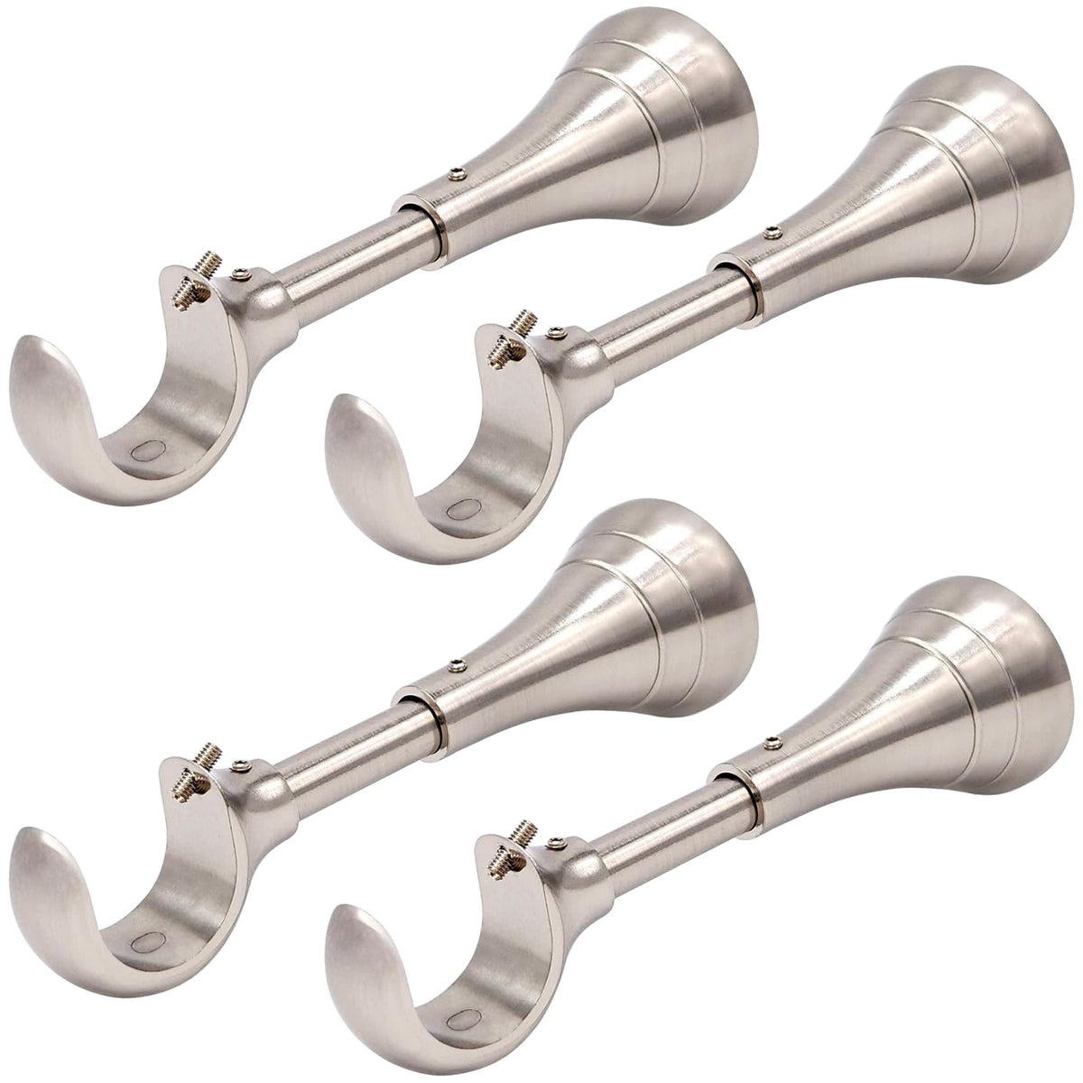 A Key Tech heavy-duty curtain rod bracket with 6-inch extension for large curtains