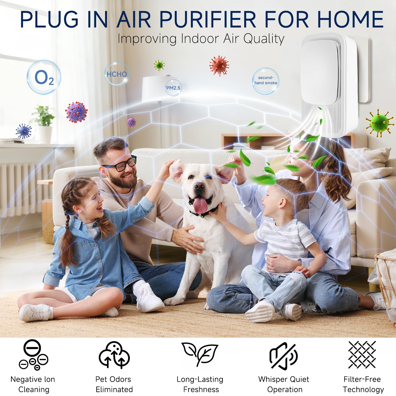 AKHQVC 4-pack compact air purifiers fit into small spaces for odor control.