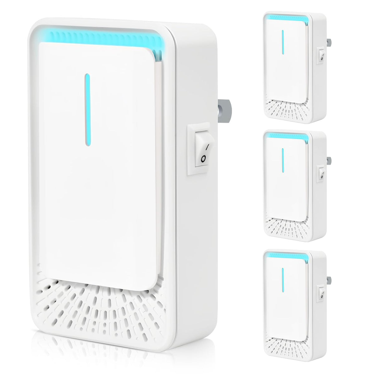 AKHQVC plug-in air ionizers 4-pack for quieter, fresher air in living spaces.