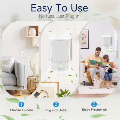 AKHQVC portable mini purifier on kitchen counter tackles cooking odors.