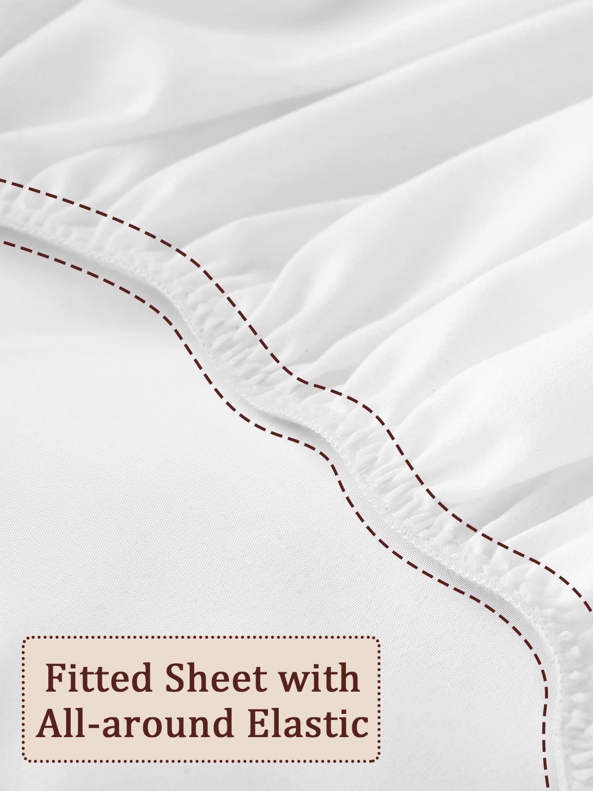 Akicia sheet features soft, breathable fabric for quieter, more comfortable sleep surface.