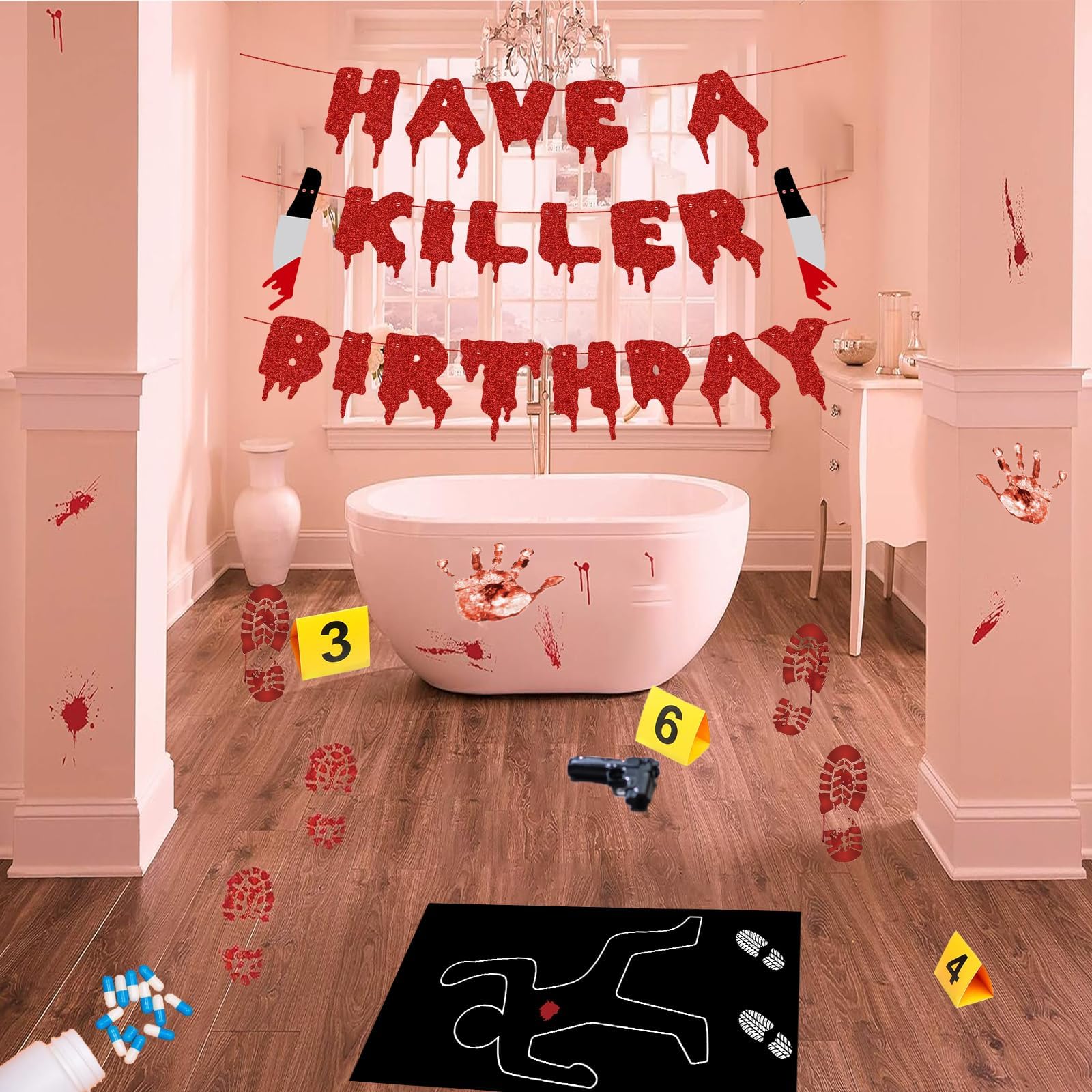 Akide evidence markers help label clues for an immersive mystery setting.