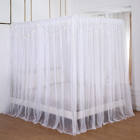 Akiky Full/Queen size canopy drapes suit modern or vintage rooms.