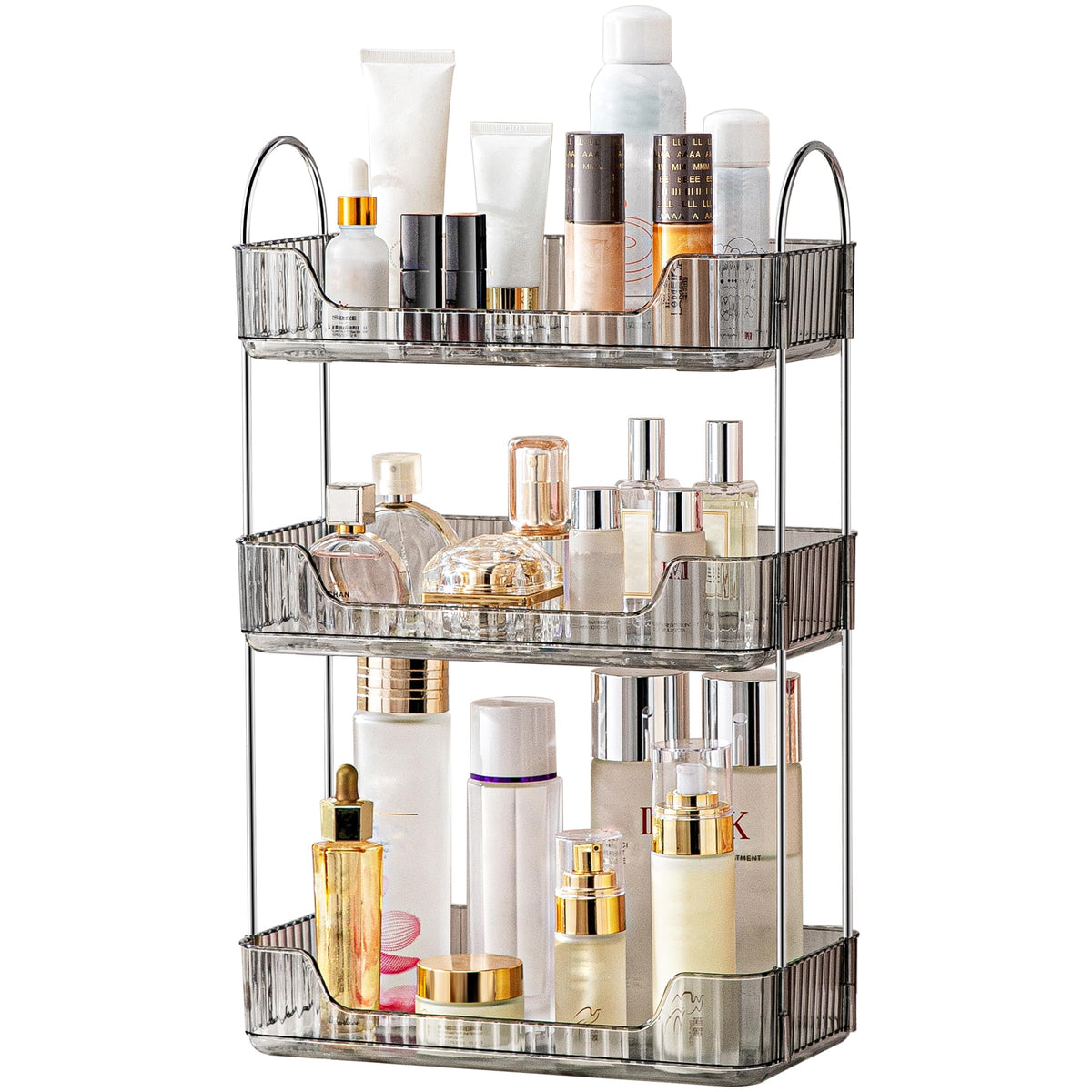 Akinbas 3-tier organizer overview for easy vanity storage.