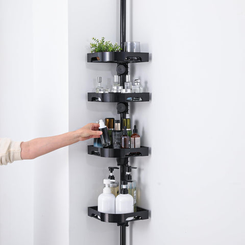 Akinbas adjustable-height pole adapts to tall and compact spaces.