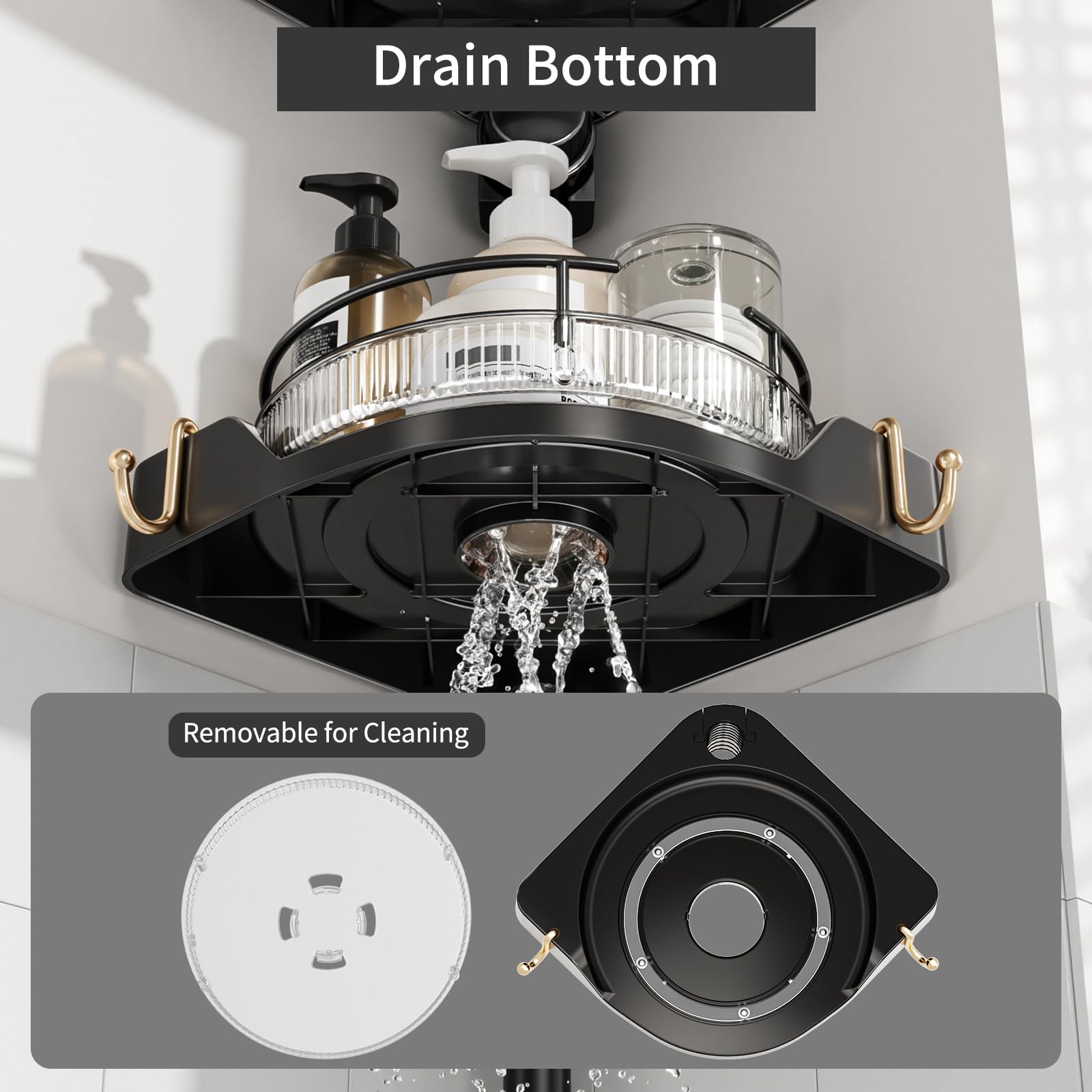 Akinbas rust-resistant black finish for humid bathrooms.