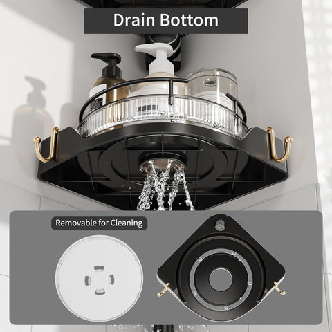 Akinbas rust-resistant black finish for humid bathrooms.