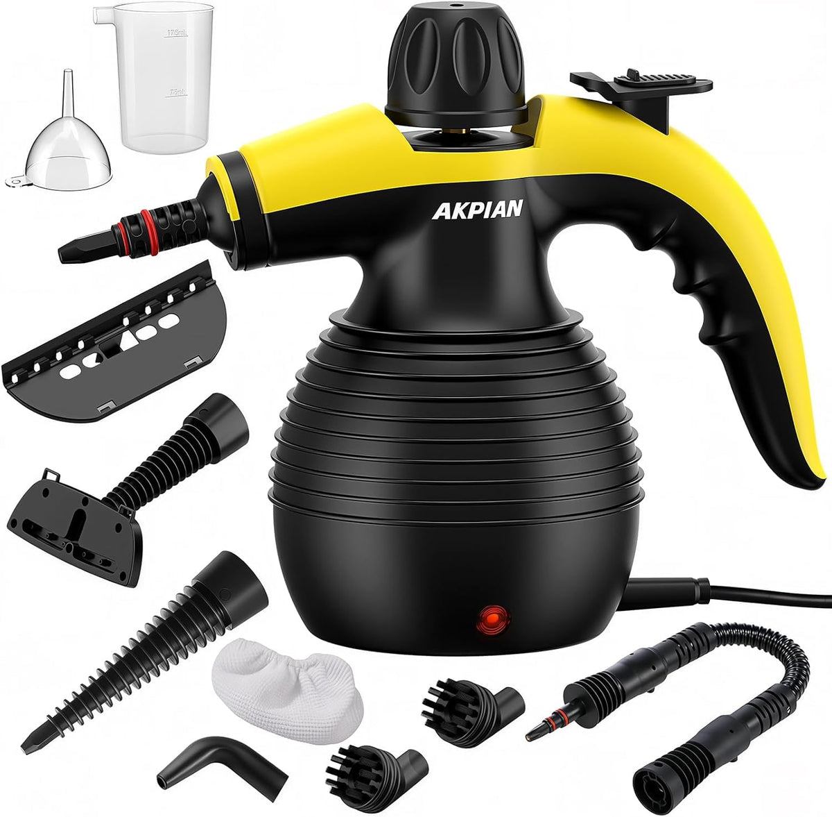 AKPIAN handheld steam cleaner nozzle for precise steam in tight corners.