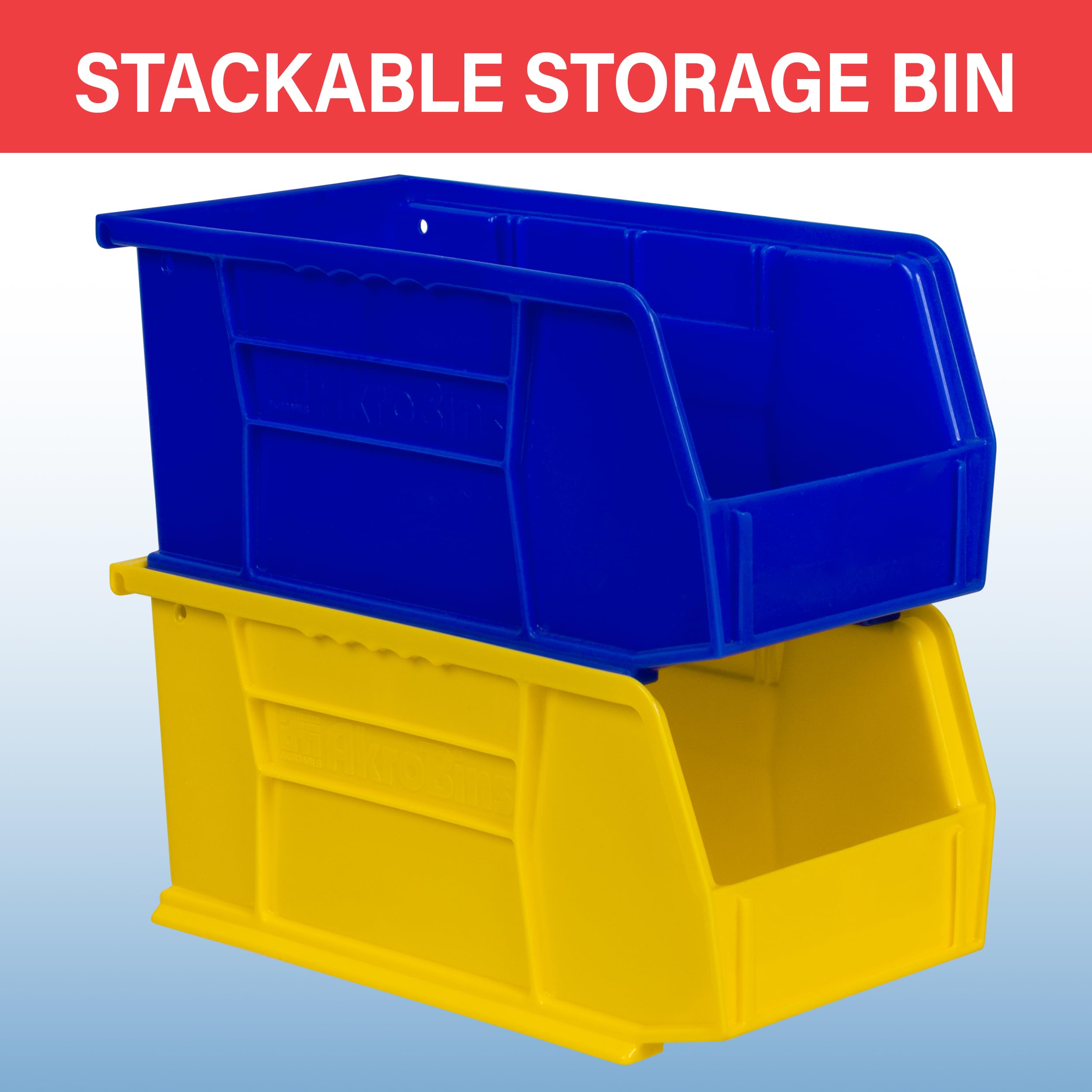 Akro-Mils AkroBins 30230 curved bottom hopper enables quick retrieval of small parts