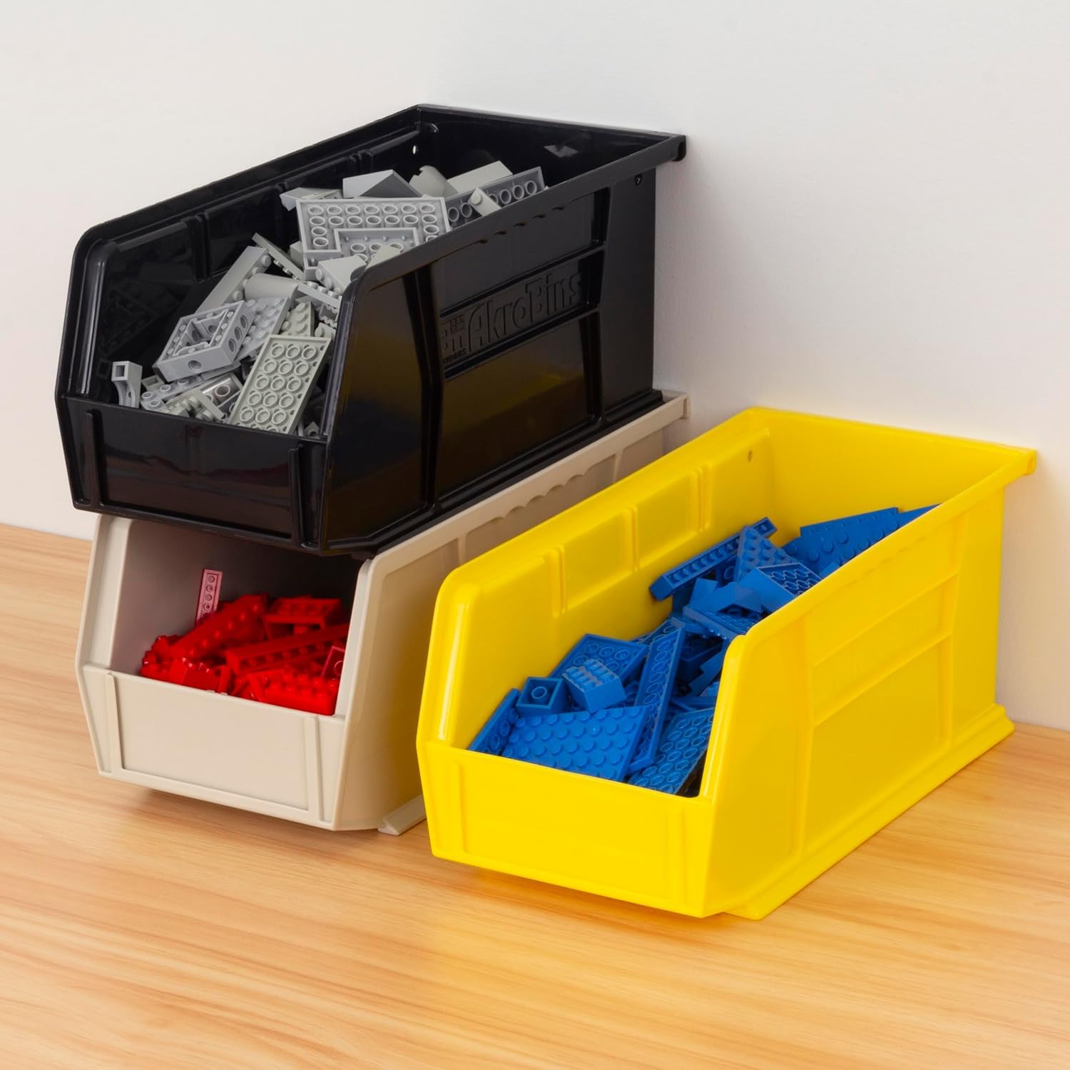 AkroBins front label area shows easy organization labeling