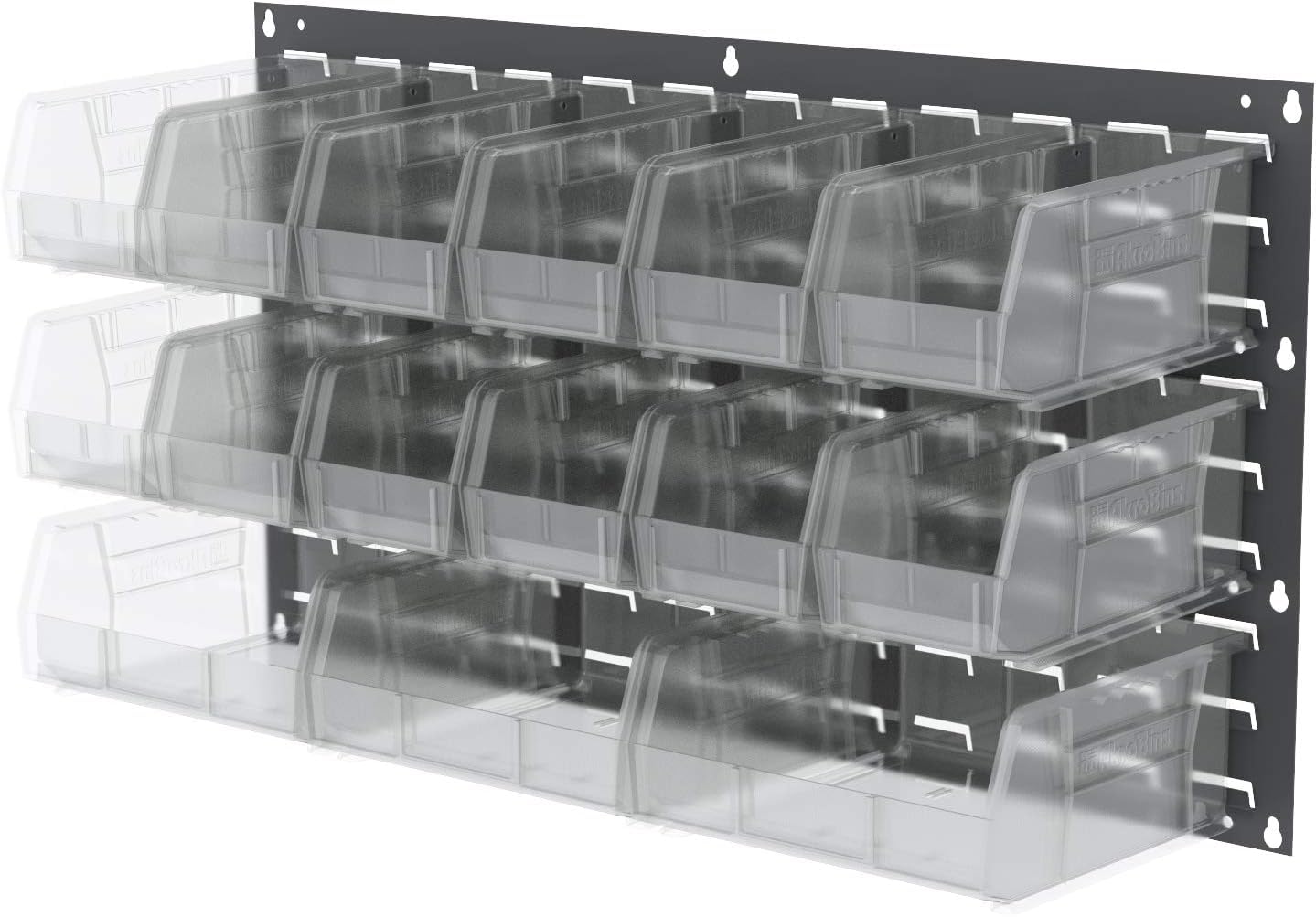 Reinforced side ribs increase strength for rugged AkroBins garage use.