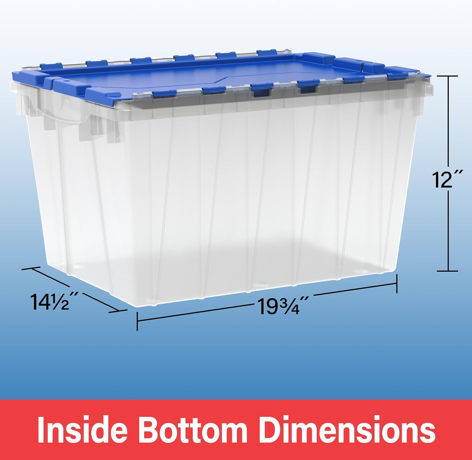 Ergonomic molded handles on the KeepBox simplify carrying when full.