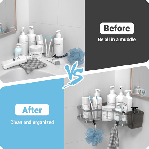 No-drill AKTECKE installation for a quick bathroom upgrade.