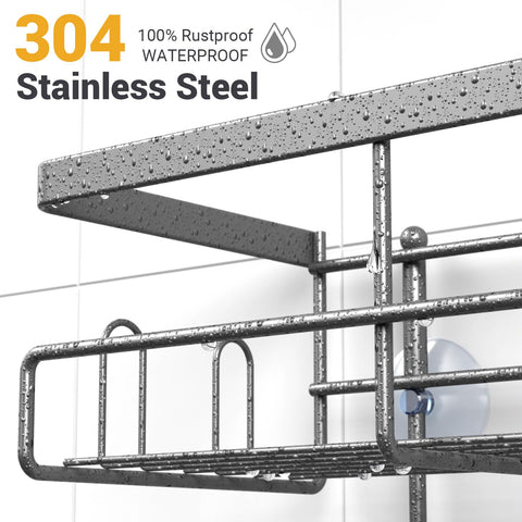 AKTECKE shower caddy 40lb load-bearing keeps toiletries organized