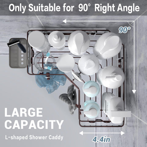 AKTECKE stainless steel bathroom rack with hooks keeps toiletries organized.
