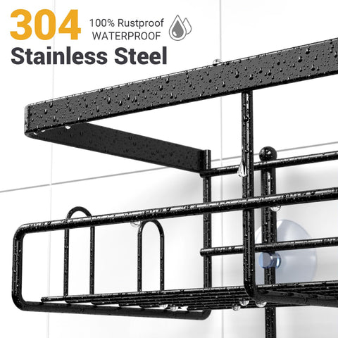 AKTECKE stainless steel construction resists rust in wet bathrooms.