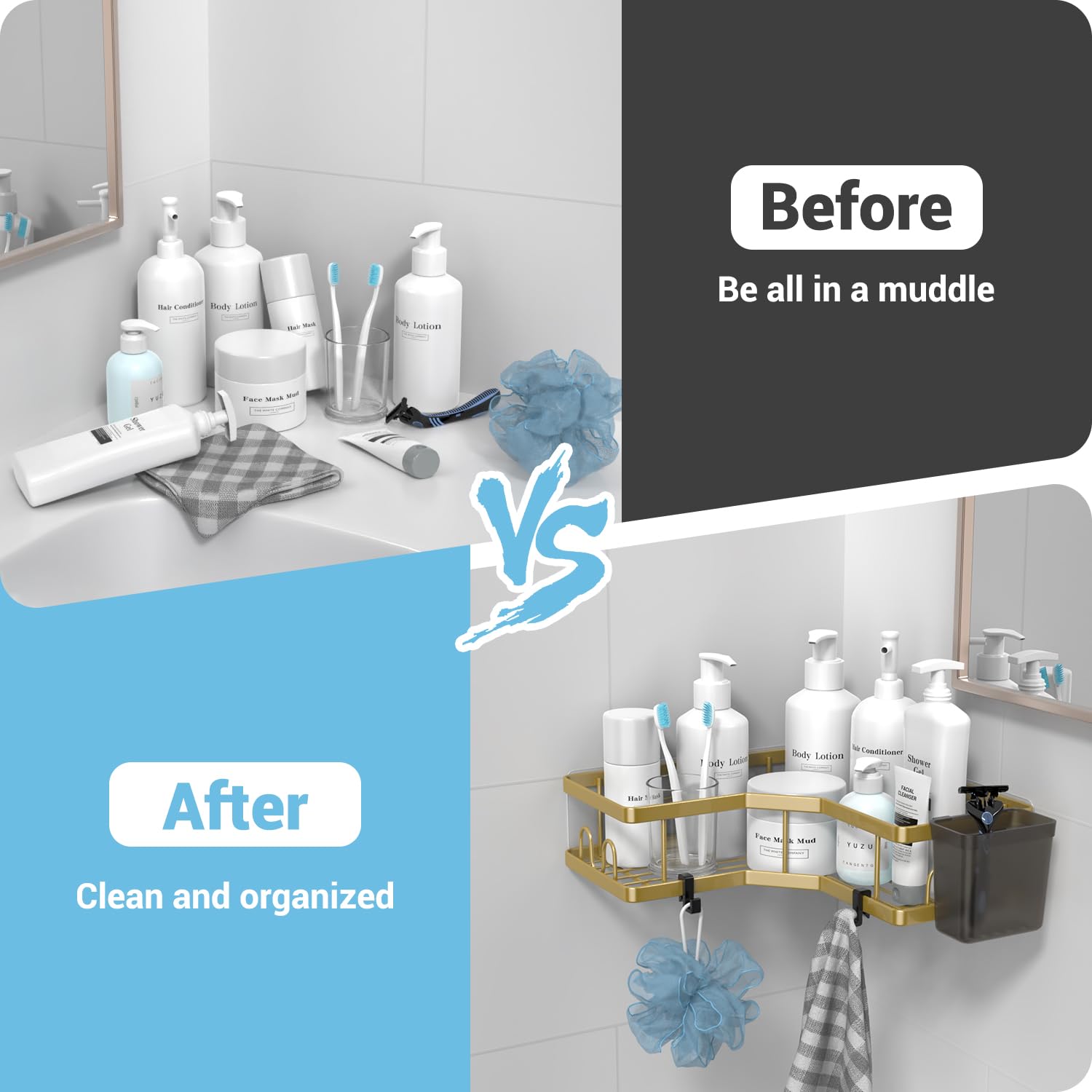 AKTECKE toothpaste holder included for easy access to essentials