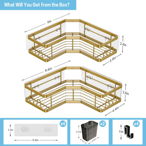 AKTECKE two pack corner shelves offer versatile bathroom and kitchen storage