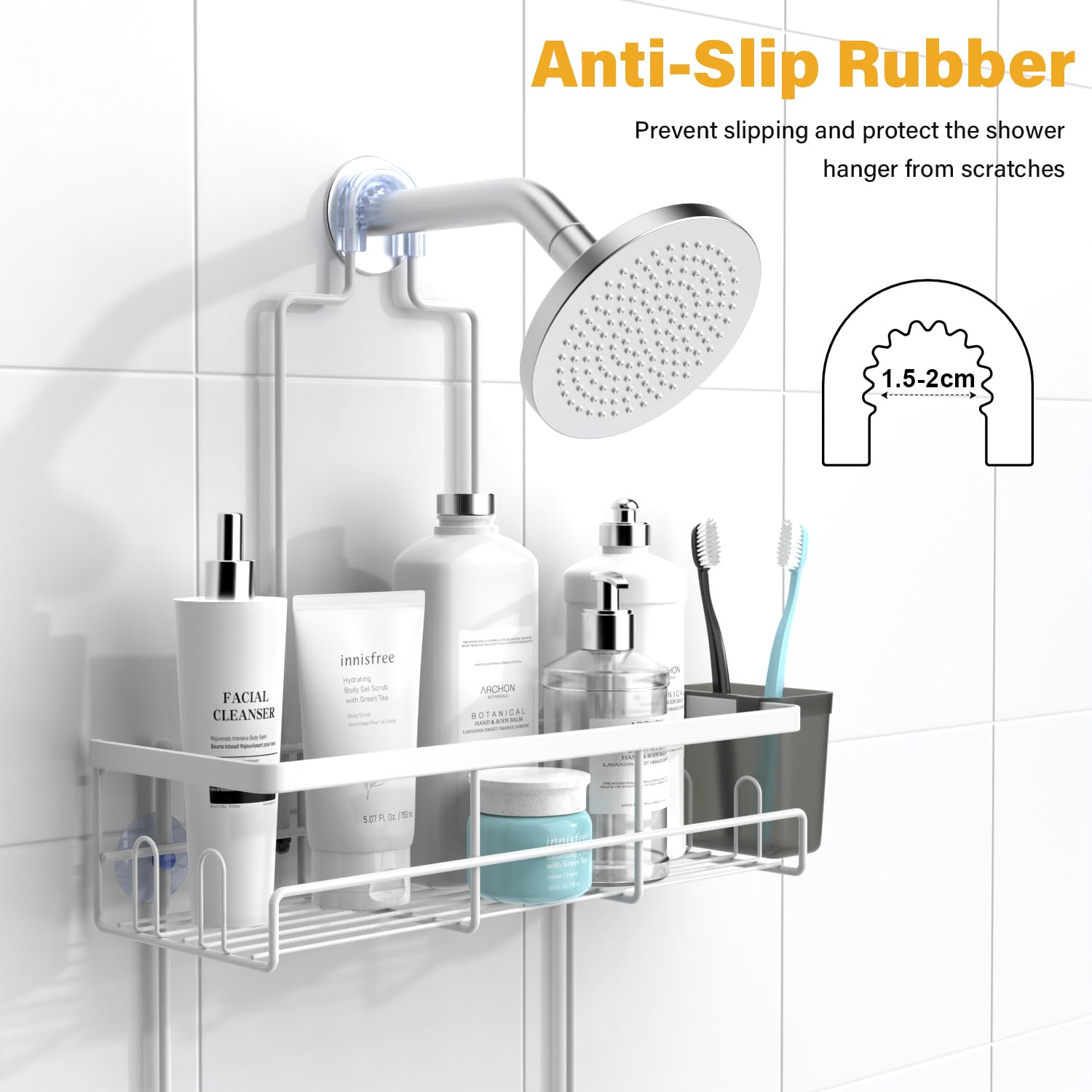 AKTECKE two tier basket storage organized for shampoo and soap
